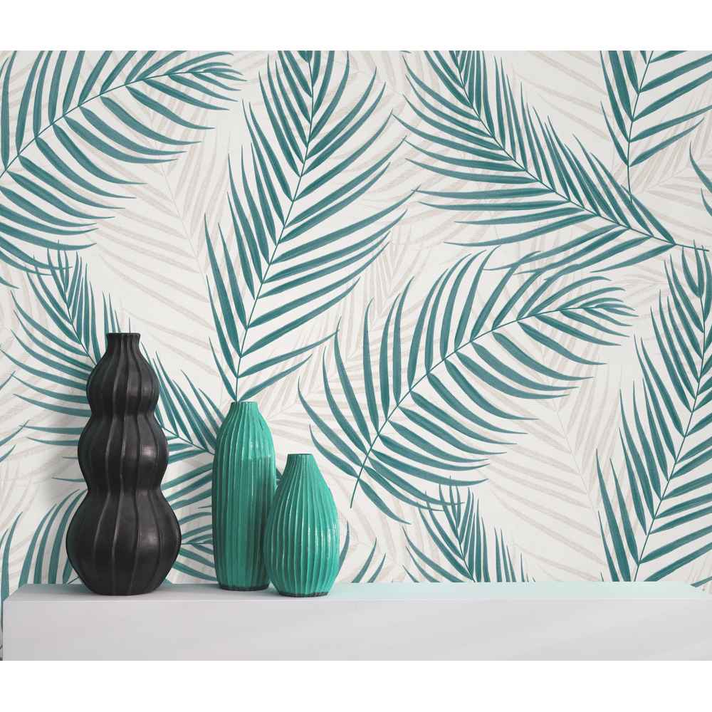 Erismann Fashion for walls 3 by Guido Maria Kretschmer 1022119 Muster/Motiv creme petrol