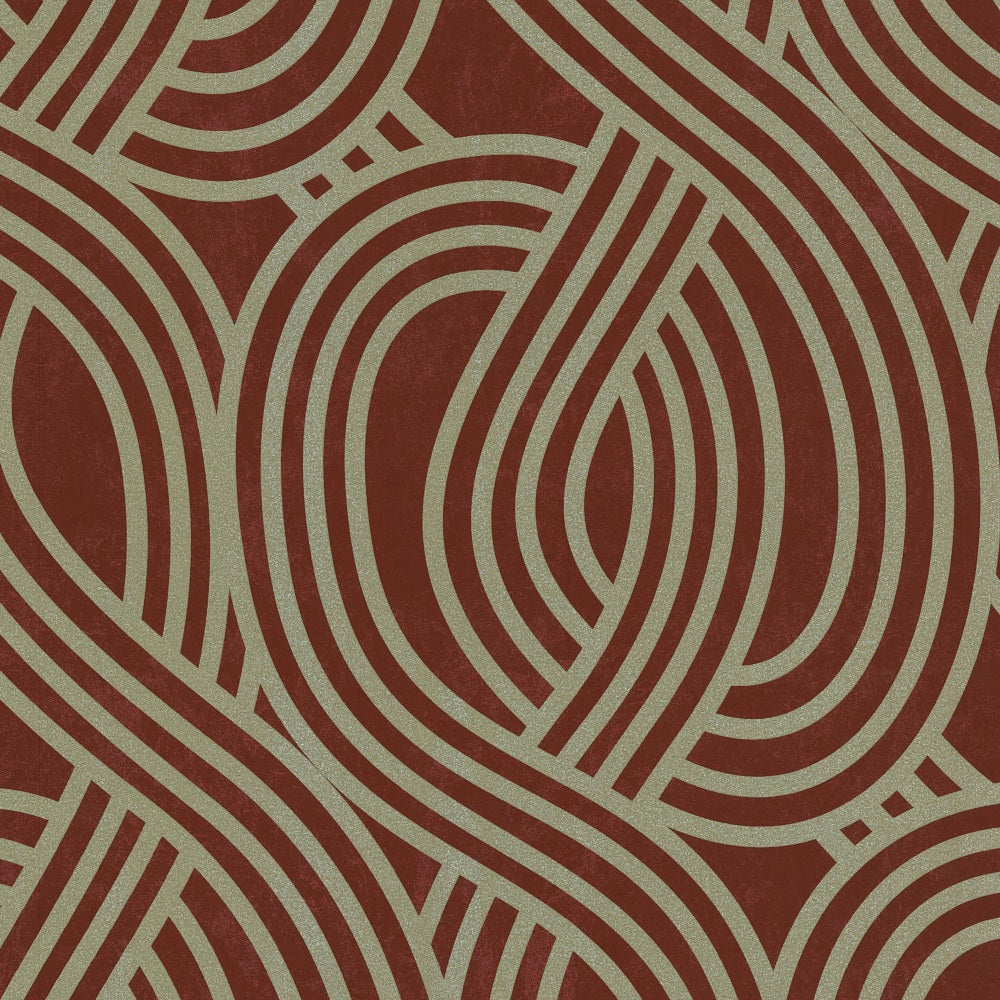 P+S Carat Vlies Tapete 13345-70 Design rot gold metallic