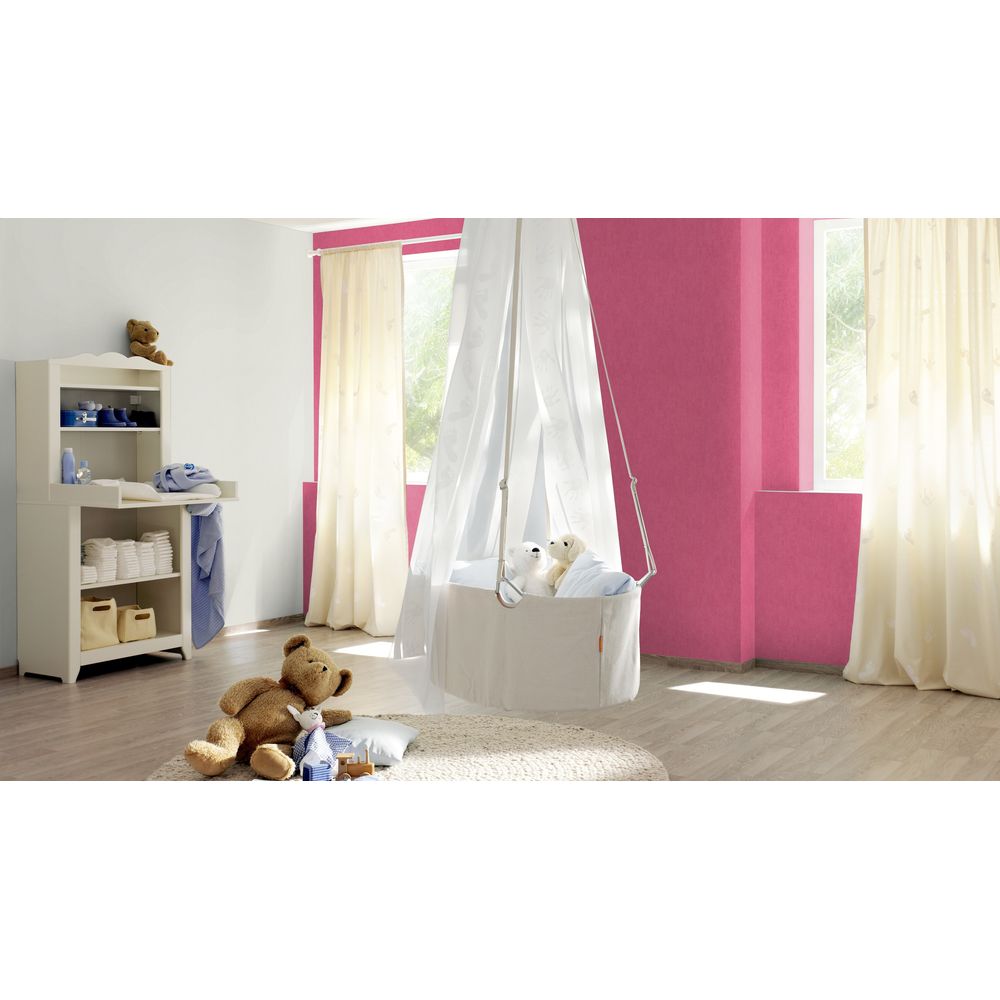 Rasch Kids & Teens III Papier Tapete 247466 Uni Pink