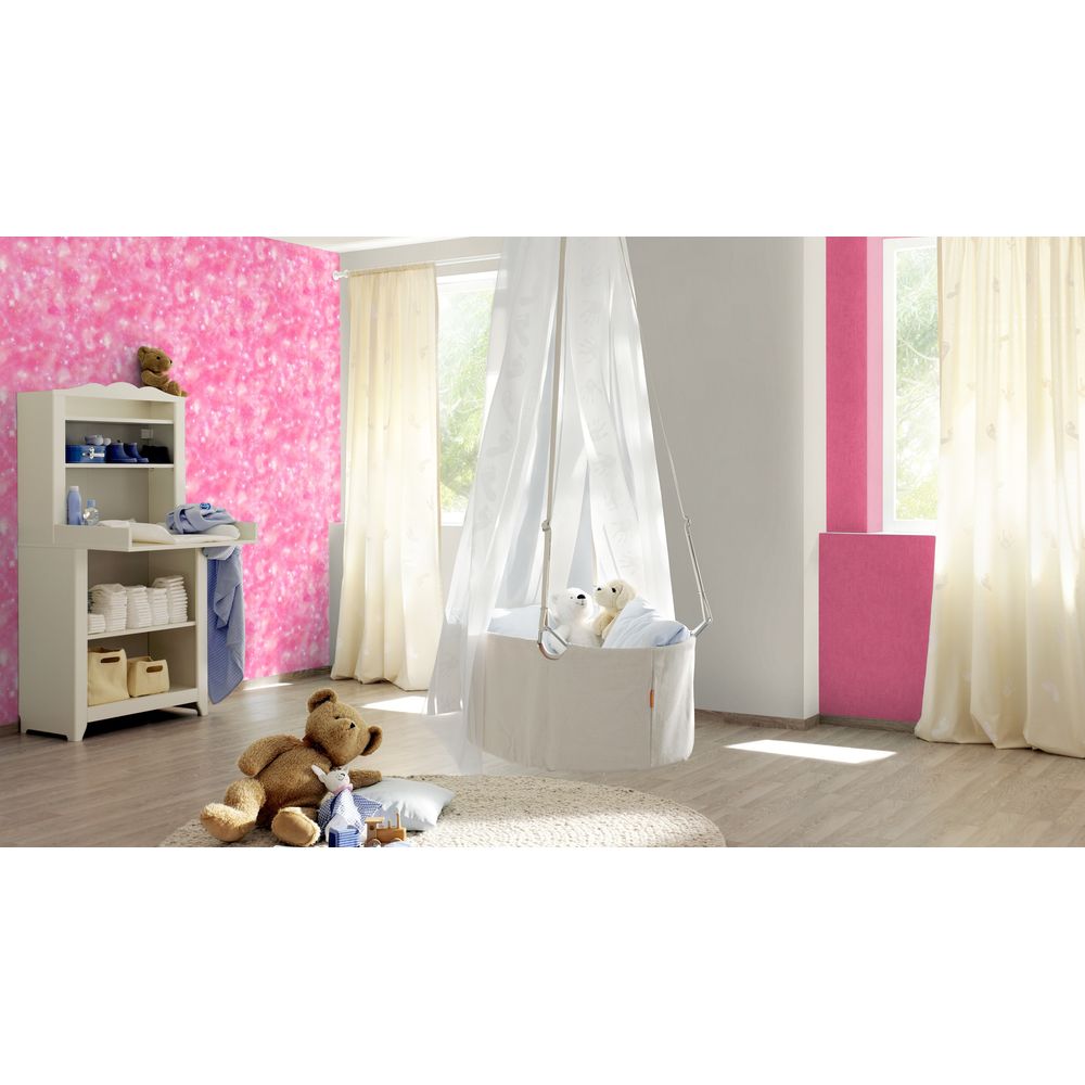 Rasch Kids & Teens III Papier Tapete 247466 Uni Pink