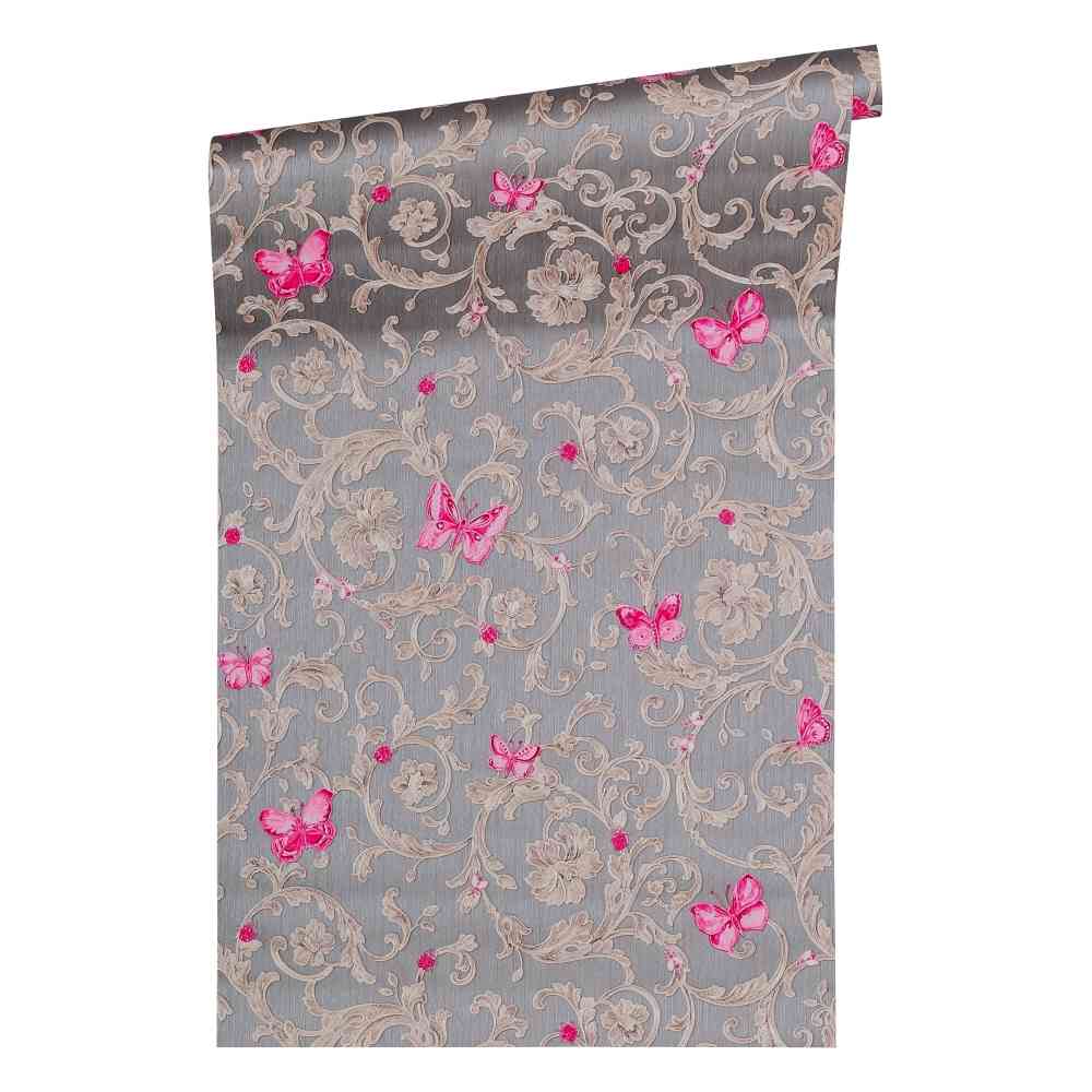 A.S. Creation Versace 3 Vlies Tapete 343255 Design grau metallic lila