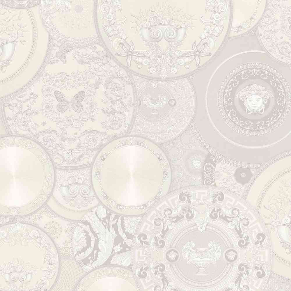 A.S. Creation Versace 3 Vlies Tapete  349014 Design grau metallic weiß