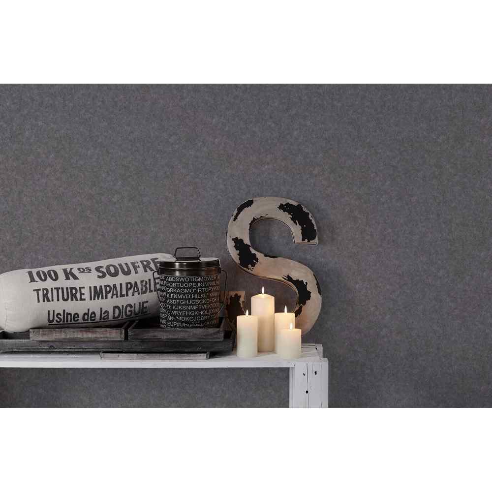 A.S. Creation Materials Vlies Tapete 363721 Uni schwarz metallic