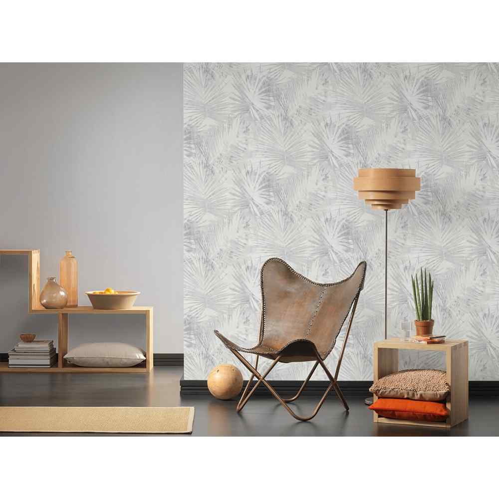 A.S. Creation Hygge Vlies Tapete 363851 Textil Floral beige grau