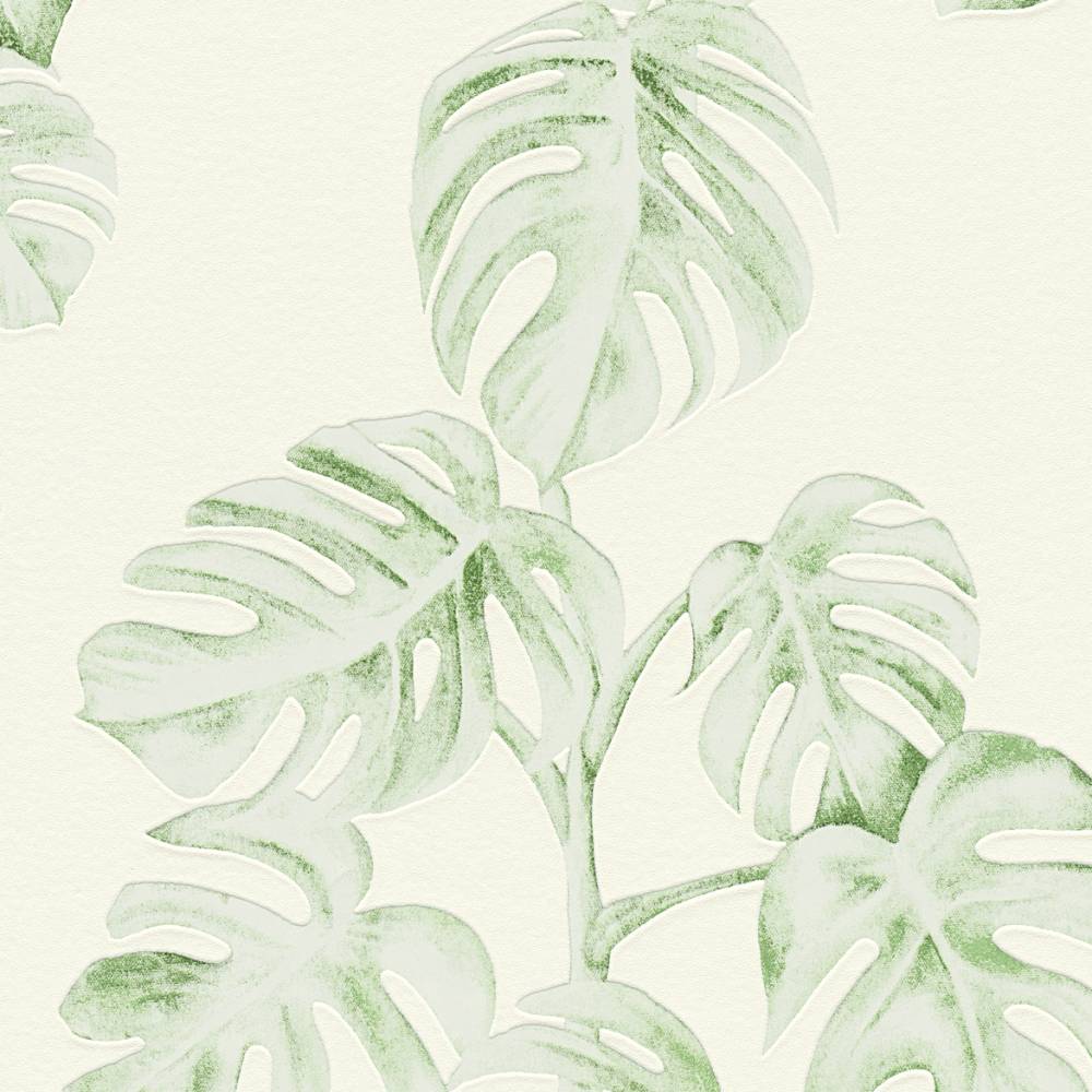 A.S. Creation Greenery Vlies Tapete 372813 Floral grün weiß