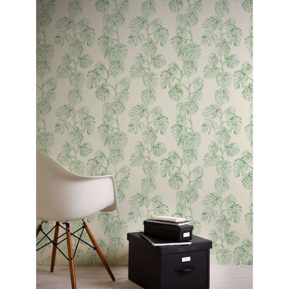 A.S. Creation Greenery Vlies Tapete 372813 Floral grün weiß