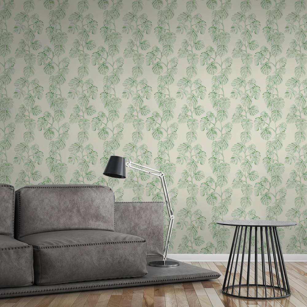 A.S. Creation Greenery Vlies Tapete 372813 Floral grün weiß