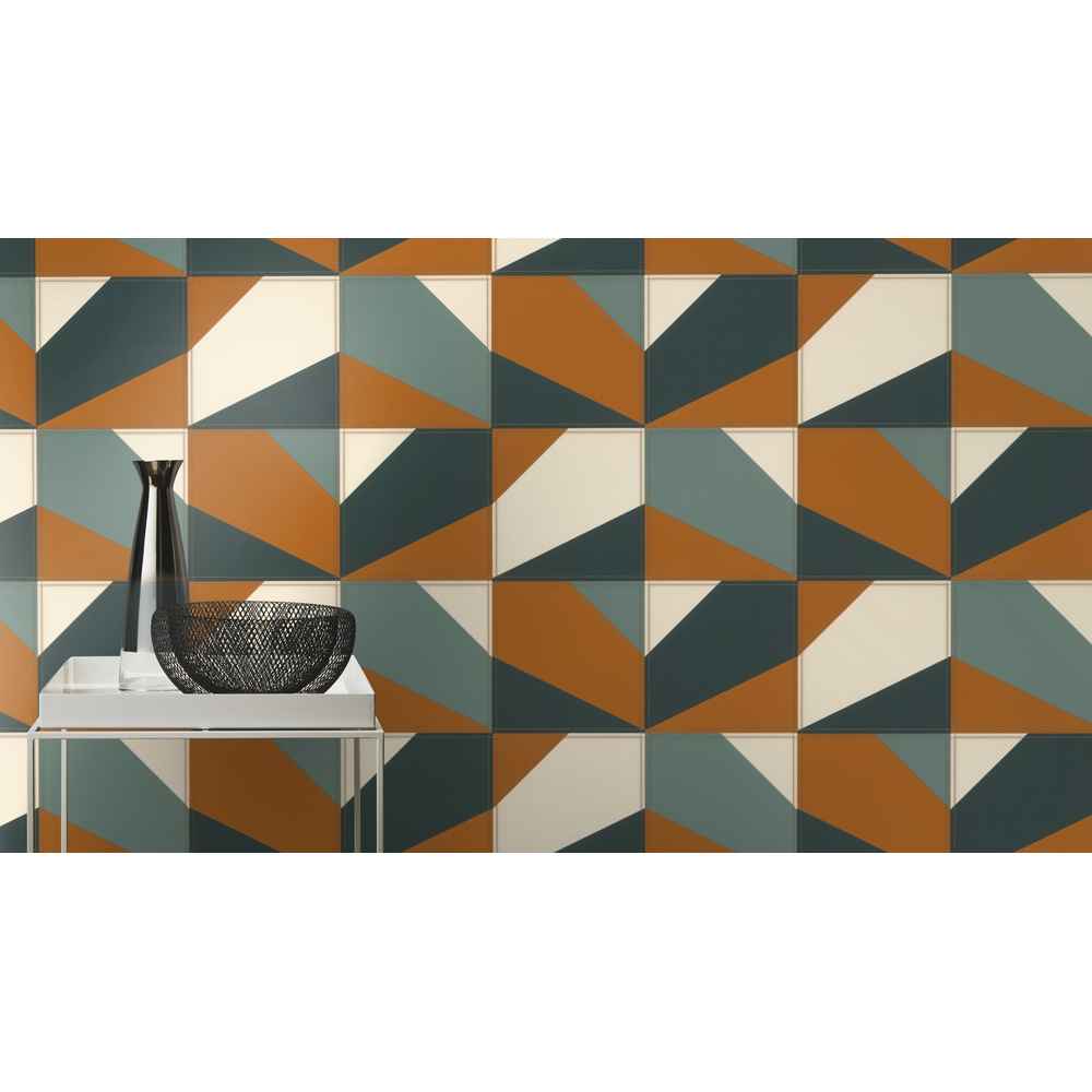 Rasch Club Vlies Tapete 419252 Grafik Leder braun grün creme grau