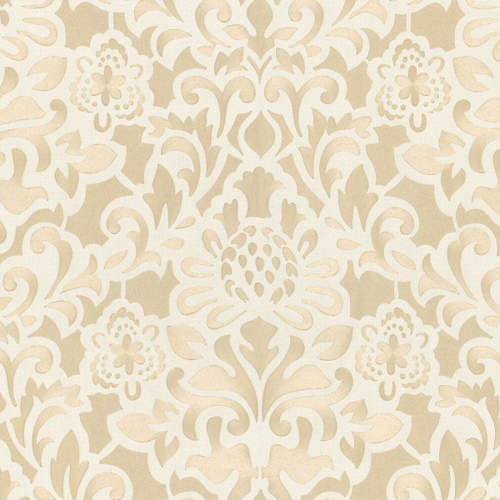 Marburg Opulence 2 Vlies Tapete 56004 Barock weiß beige metallic