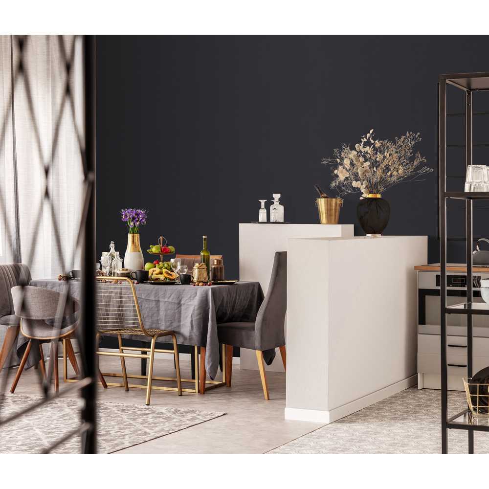 Erismann Palais Royal Vlies Tapete 638010 Uni schwarz