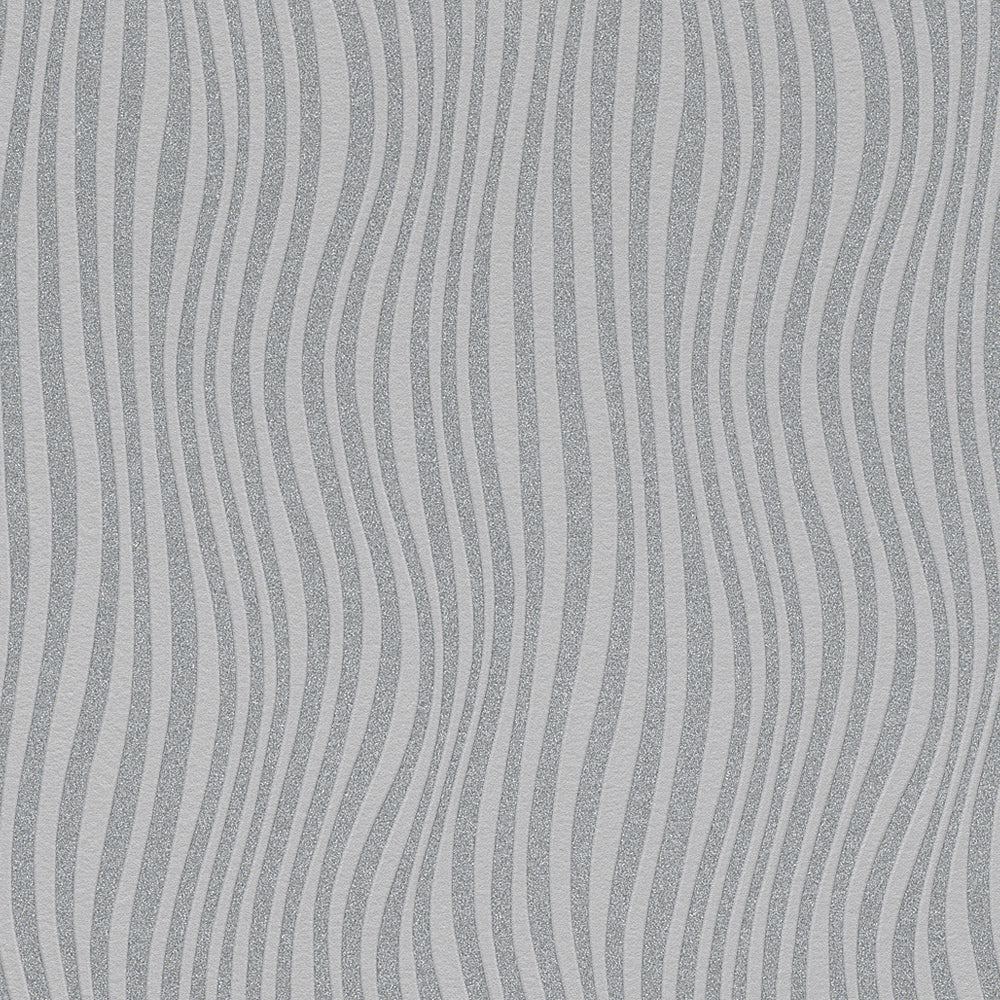 Rasch Gentle Elegance Vlies Tapete 725995 Wellen grau silber