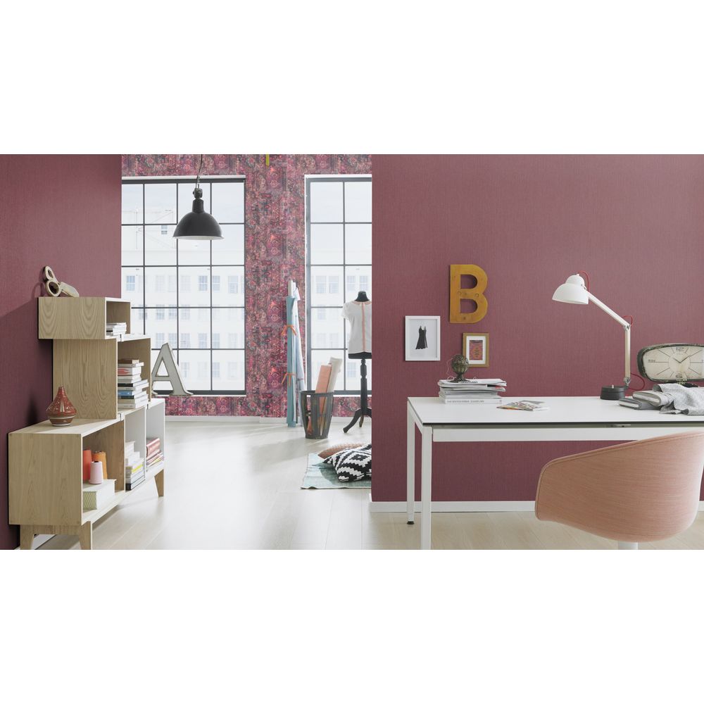 Rasch BARBARA Home Collection II Vlies Tapete 537185 Uni rot