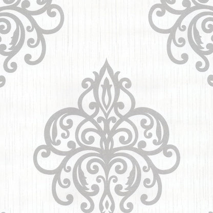 P+S Opal Vlies Tapete 02491-30 Barock silber