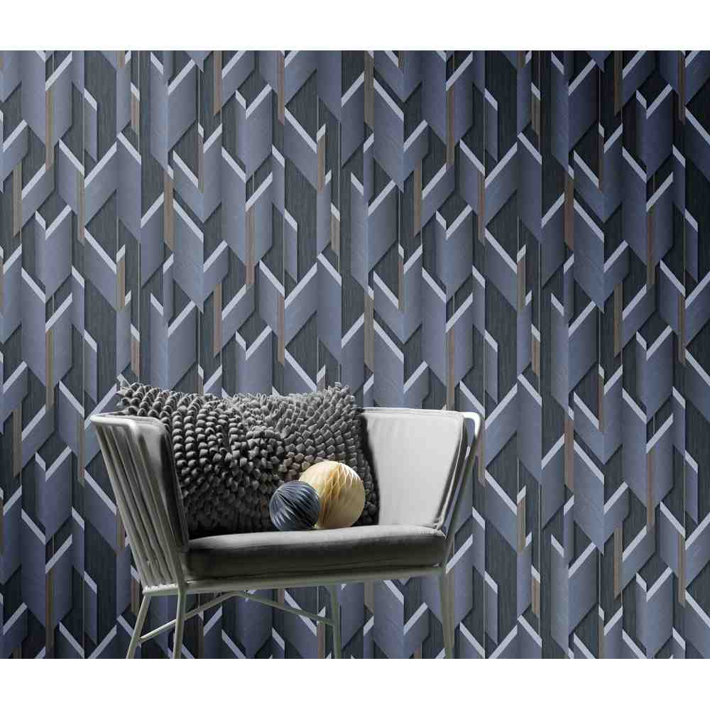 Erismann Fashion for walls 2 Vlies Tapete 10145-08 Muster/Motiv blau