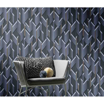 Erismann Fashion for walls 2 Vlies Tapete 10145-08 Muster/Motiv blau