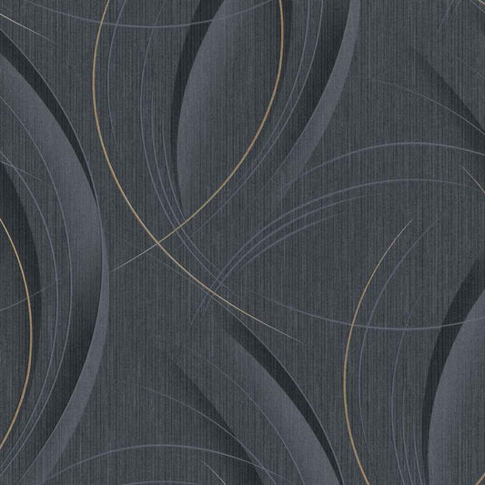 Erismann Fashion for walls 3 by Guido Maria Kretschmer  1021815 Streifen/Wellen schwarz