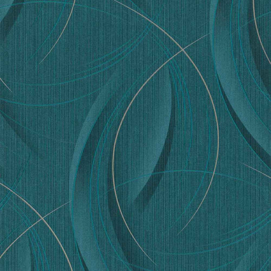 Erismann Fashion for walls 3 by Guido Maria Kretschmer  1021819 Streifen/Wellen türkis
