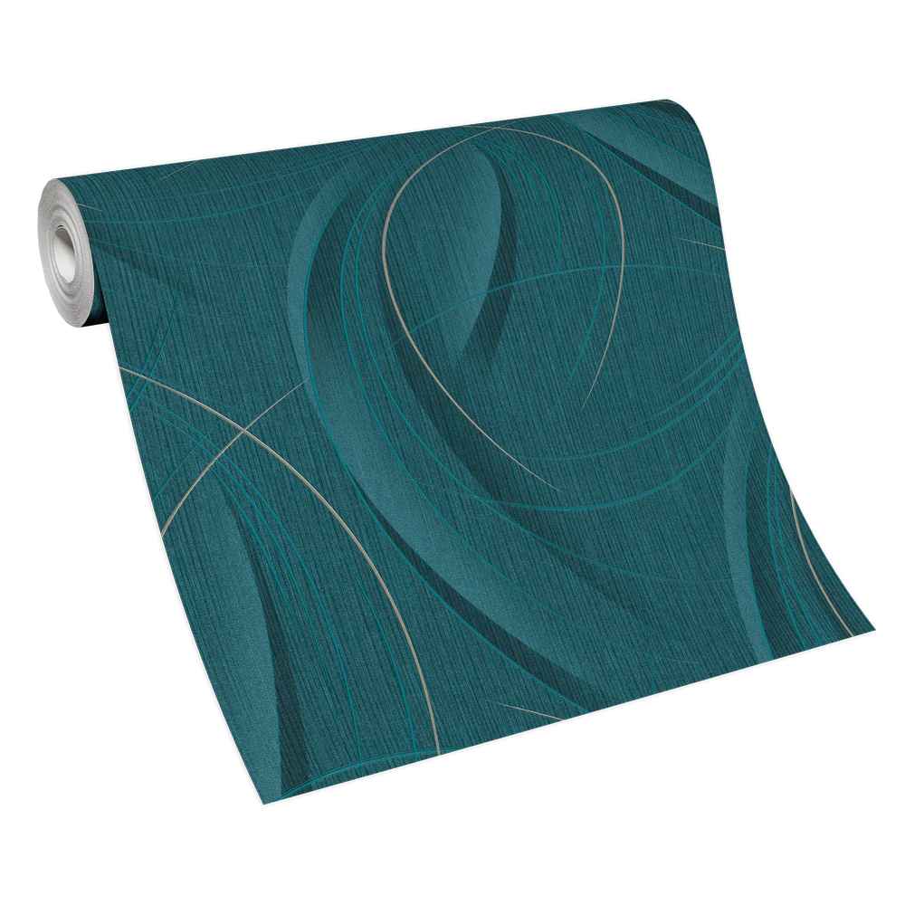 Erismann Fashion for walls 3 by Guido Maria Kretschmer  1021819 Streifen/Wellen türkis
