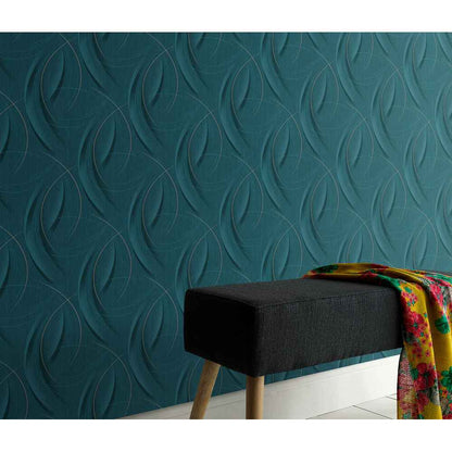 Erismann Fashion for walls 3 by Guido Maria Kretschmer  1021819 Streifen/Wellen türkis