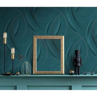 Erismann Fashion for walls 3 by Guido Maria Kretschmer  1021819 Streifen/Wellen türkis