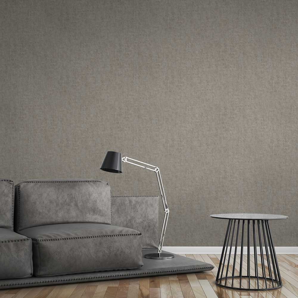 A.S. Création Cuba Vlies Tapete 322616 Struktur Uni braun metallic