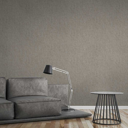 A.S. Création Cuba Vlies Tapete 322616 Struktur Uni braun metallic