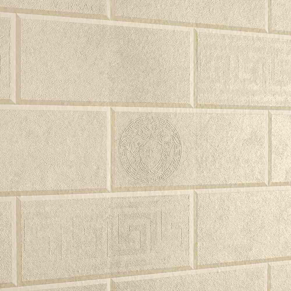 A.S. Creation Versace 3 Vlies Tapete  343225 Stein Beige Creme
