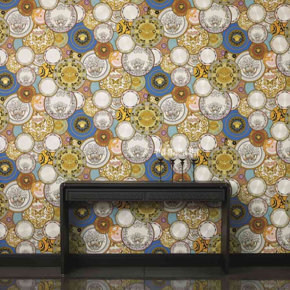 A.S. Creation Versace 3 Vlies Tapete  349014 Design Grau Metallic Weiß