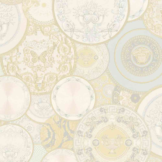 A.S. Creation Versace 3 Vlies Tapete 349012 Design creme grau metallic