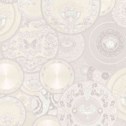 A.S. Creation Versace 3 Vlies Tapete  349014 Design Grau Metallic Weiß