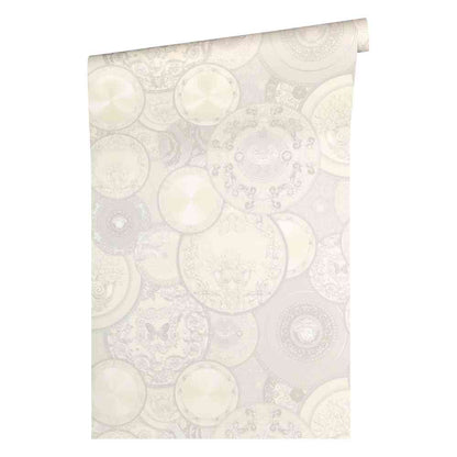 A.S. Creation Versace 3 Vlies Tapete  349014 Design Grau Metallic Weiß