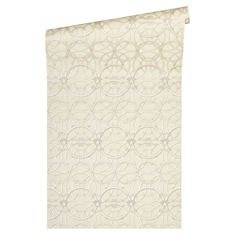 A.S. Creation Versace 4 Vlies Tapete 370493 Classic Ornament Modern creme weiß metallic metallic