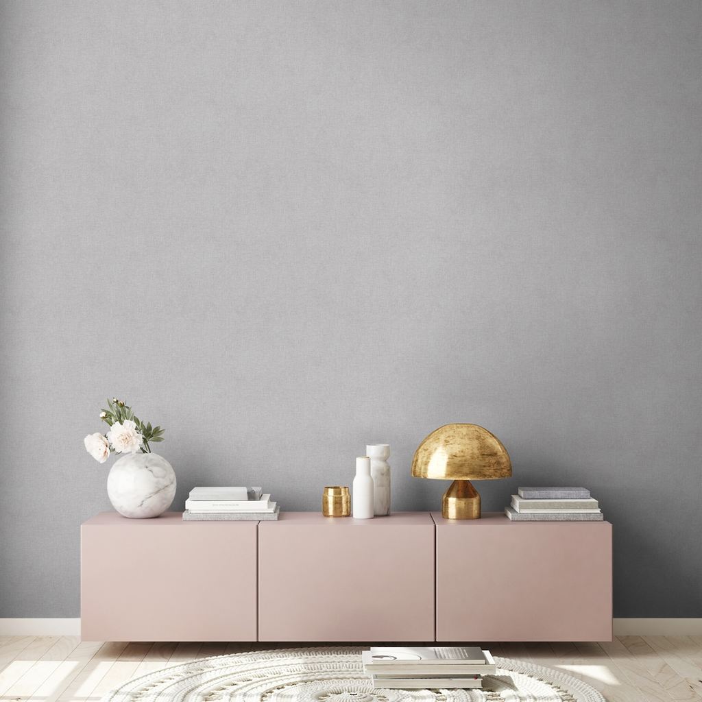 A.S. Creation New Walls Vlies Tapete 374305 Floral  Uni grau