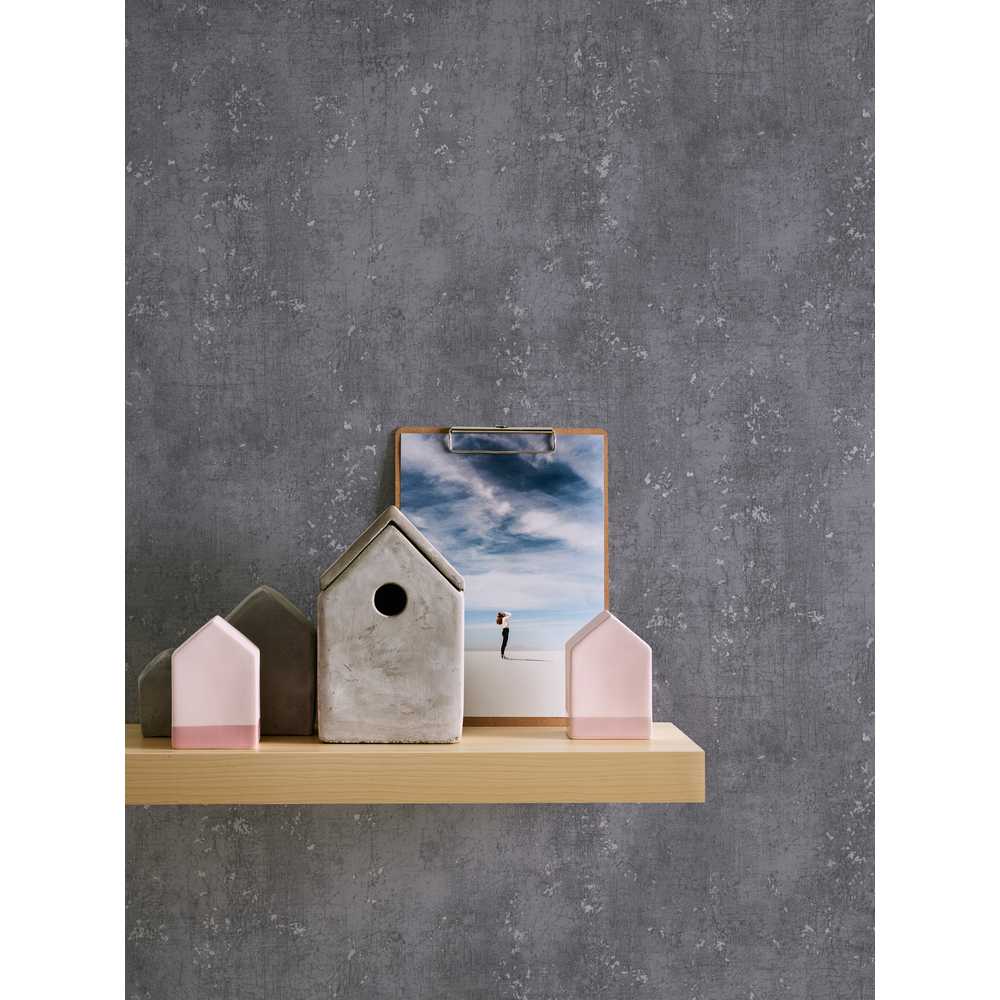 A.S. Création Greyvolution Vlies Tapete 378403 Uni Modern anthrazit