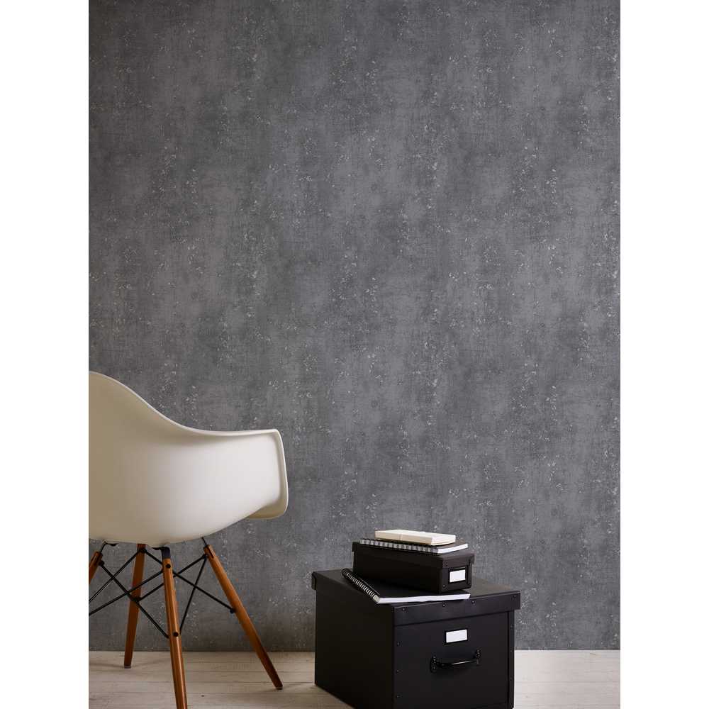 A.S. Création Greyvolution Vlies Tapete 378403 Uni Modern anthrazit