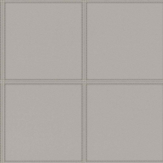 Rasch Club Vlies Tapete 419009 Karo Lederimitat Lederoptik kariert grau