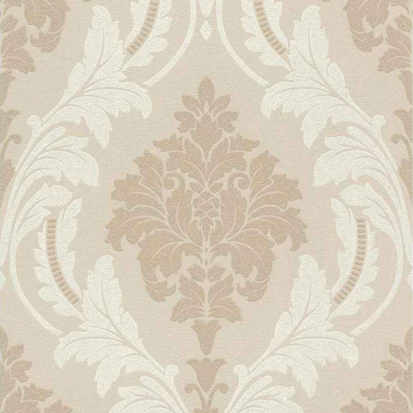 Rasch Glam Vlies Tapete 541618 Ornament weiß beige Glitzer