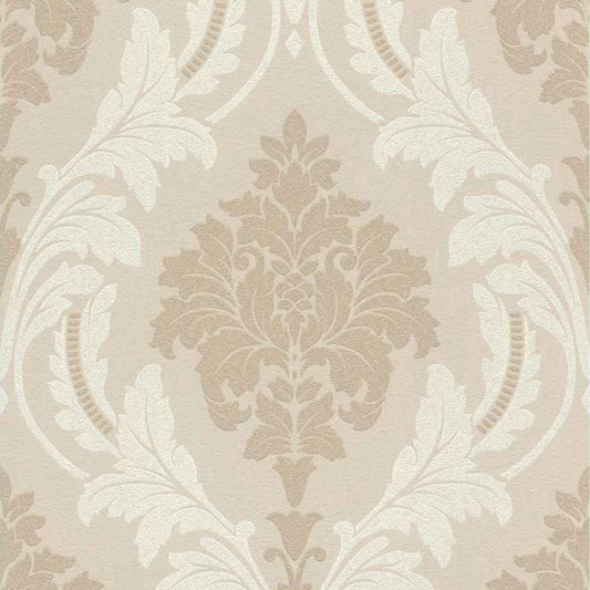 Rasch Glam Vlies Tapete 541618 Ornament weiß beige Glitzer