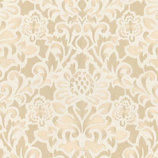 Marburg Opulence 2 Vlies Tapete 56004 Barock weiß beige metallic