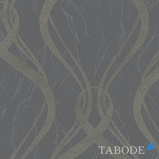 Marburg Opulence Classic Vlies Tapete 58231 Wellen schwarz anthrazit gold