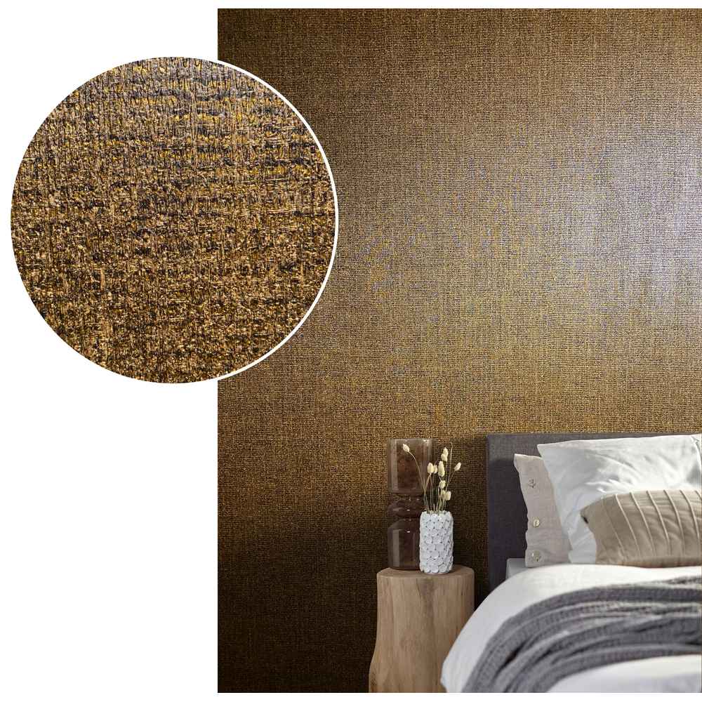 Marburg Natural Opulence Vlies Tapete 85737 Uni Struktur kupfer metallic