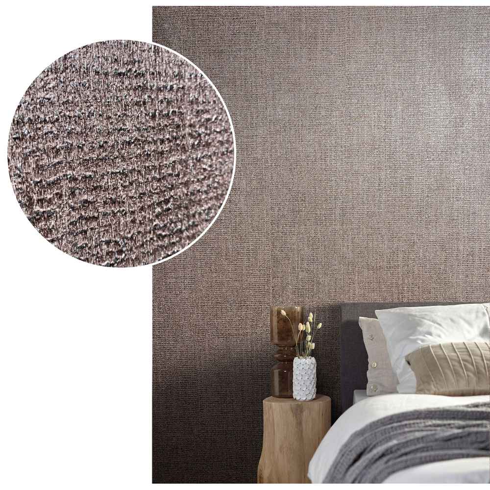 Marburg Natural Opulence Vlies Tapete 85739 Uni Struktur braun silber metallic