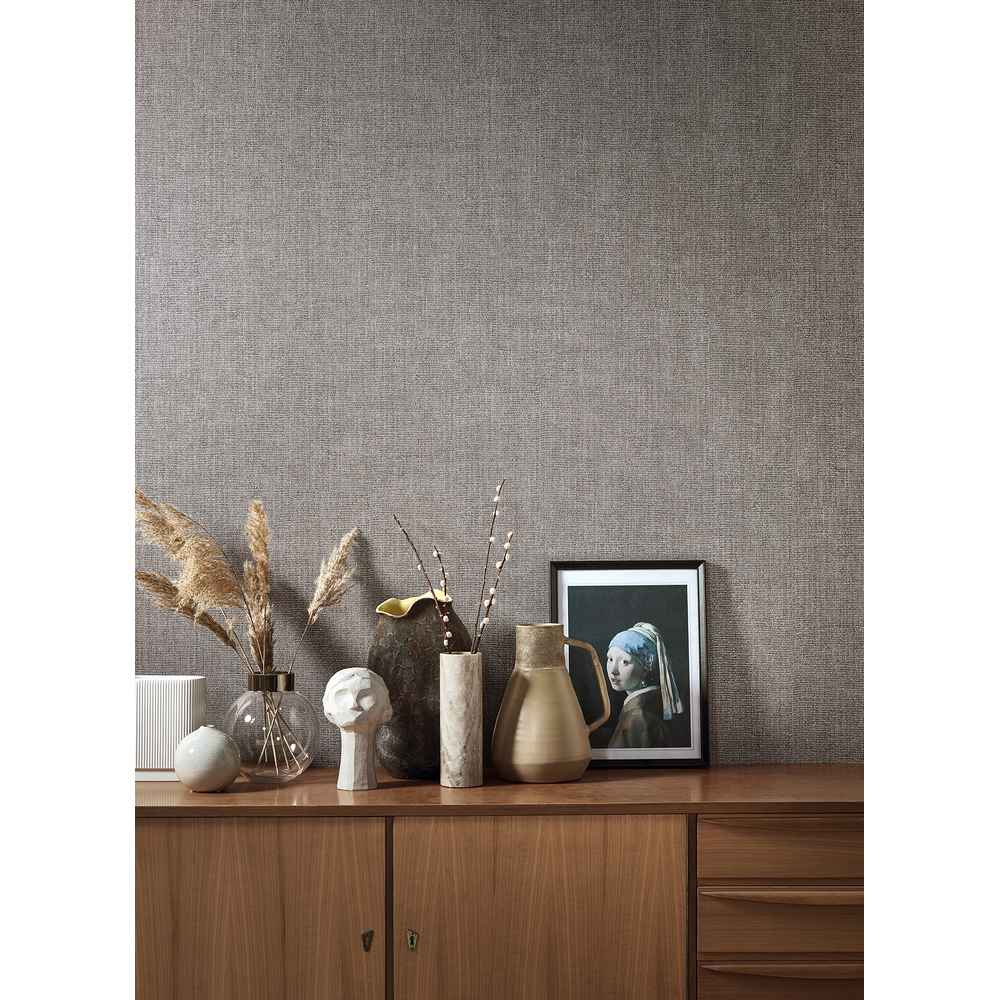 Marburg Natural Opulence Vlies Tapete 85739 Uni Struktur braun silber metallic
