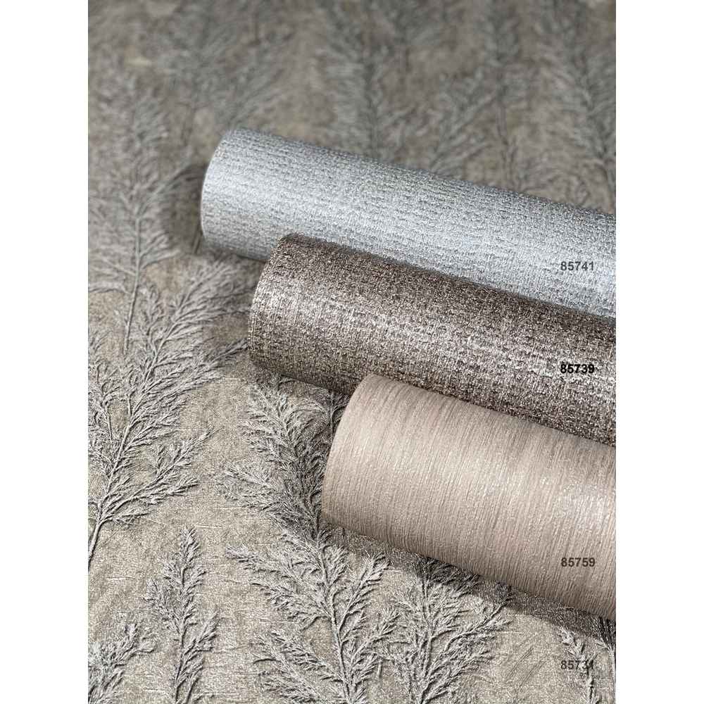 Marburg Natural Opulence Vlies Tapete 85739 Uni Struktur braun silber metallic