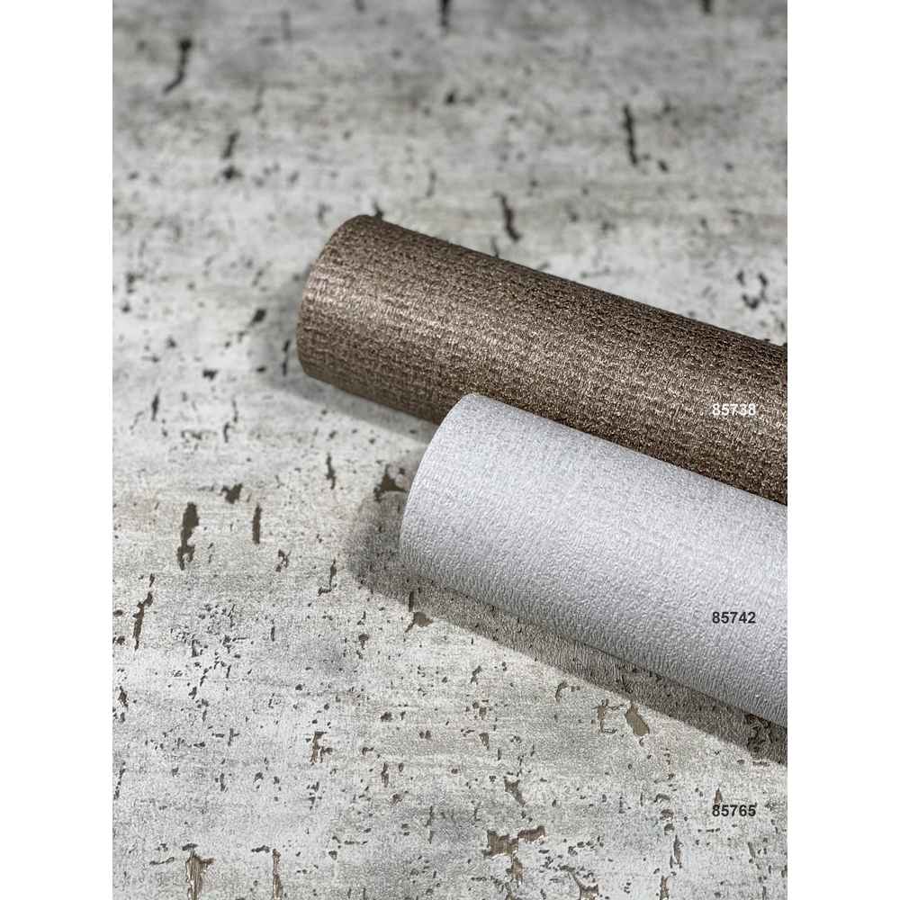Marburg Natural Opulence Vlies Tapete 85742 Uni Struktur weiß grau