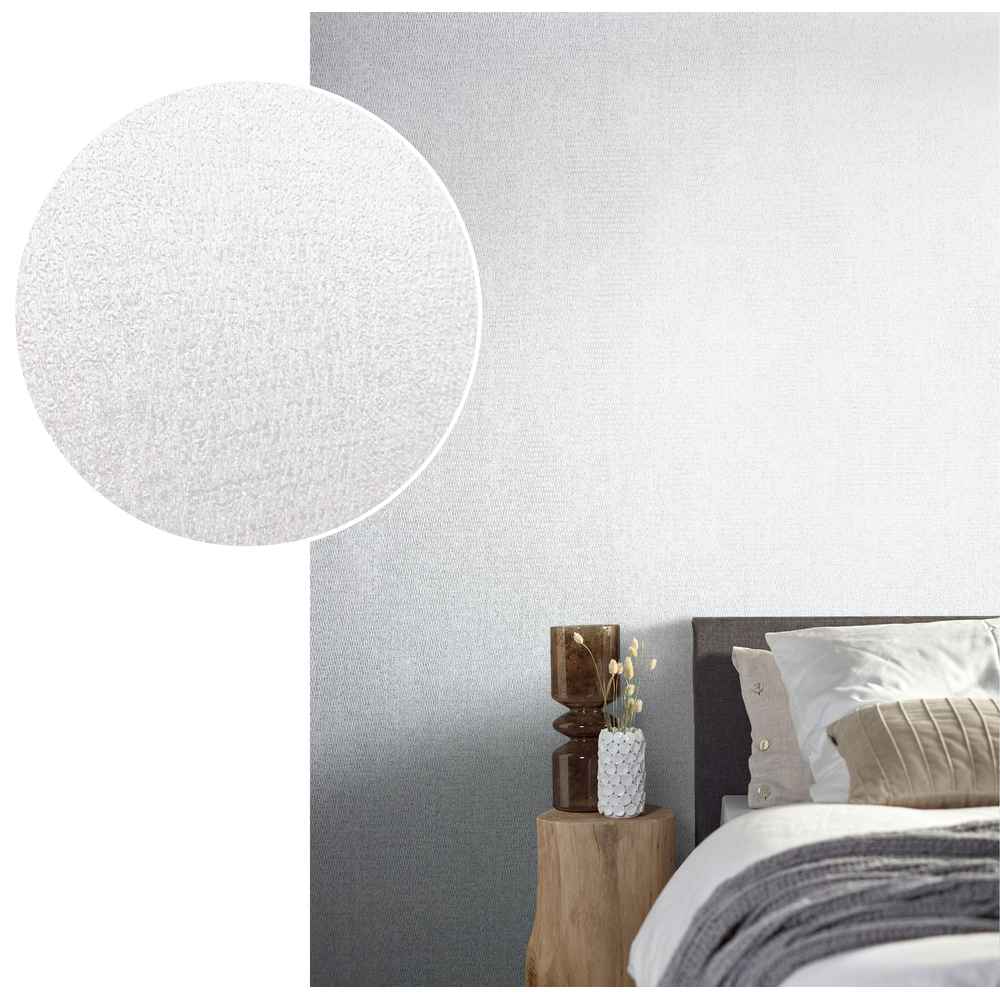 Marburg Natural Opulence Vlies Tapete 85742 Uni Struktur weiß grau