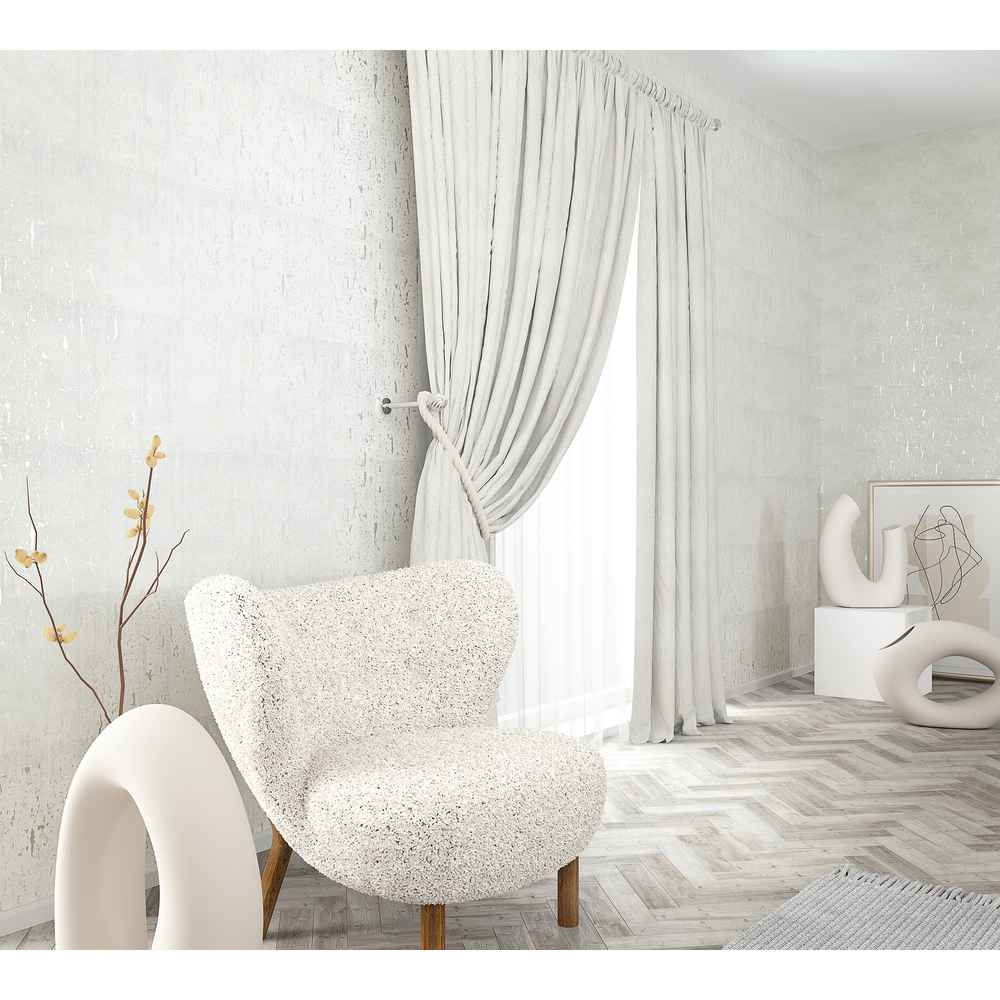 Marburg Natural Opulence Vlies Tapete 85753 Struktur Modern grau weiß metallic