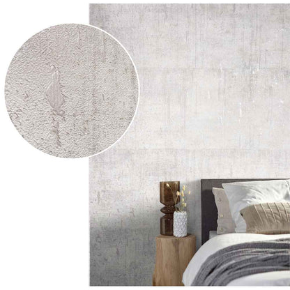 Marburg Natural Opulence Vlies Tapete 85753 Struktur Modern grau weiß metallic
