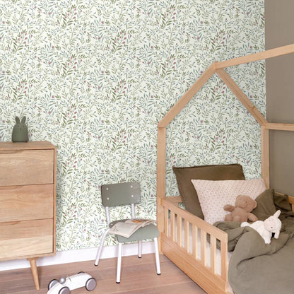Grandeco Inia Vlies Tapete A78803 Muster Floral grün rosa blau