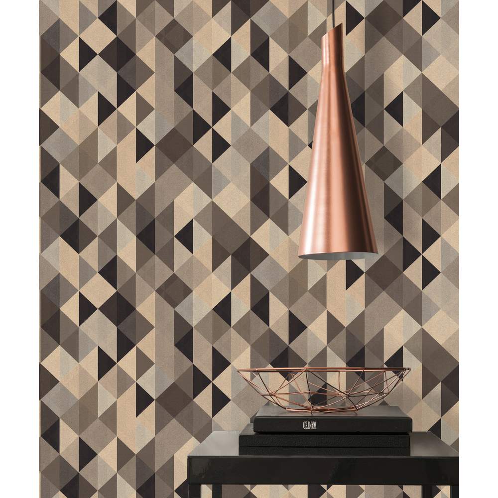A.S. Creation Trendwall Vlies Tapete 367864 Grafik Modern braun metallic schwarz